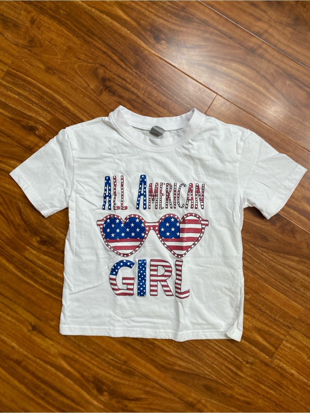 Digiprint Apparel Girls White American Girl Graphic T-Shirt Size Small Americana